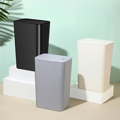 Slim Stylish Waste Bin Tight Lid Modern Colors