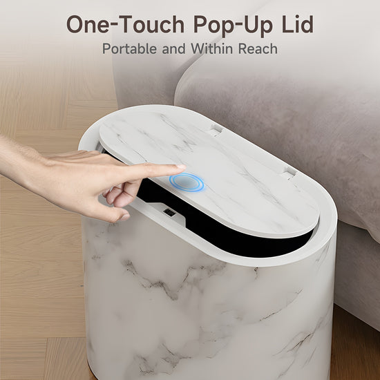 SpaceSaving OdorResistant DualBin Trash Can