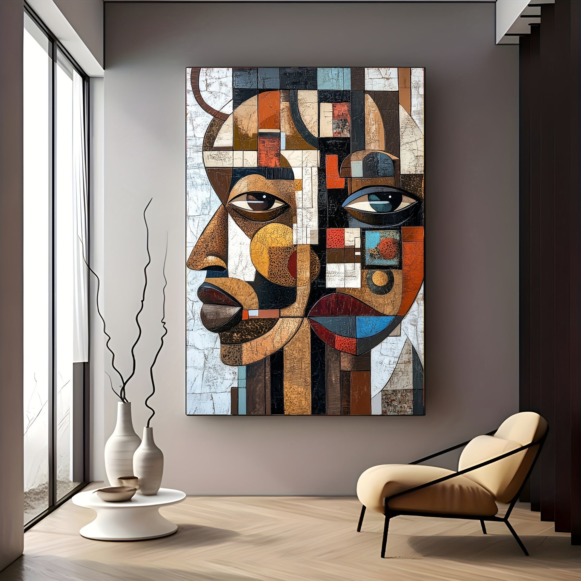 Vibrant African Art Print Modern Ready to Hang