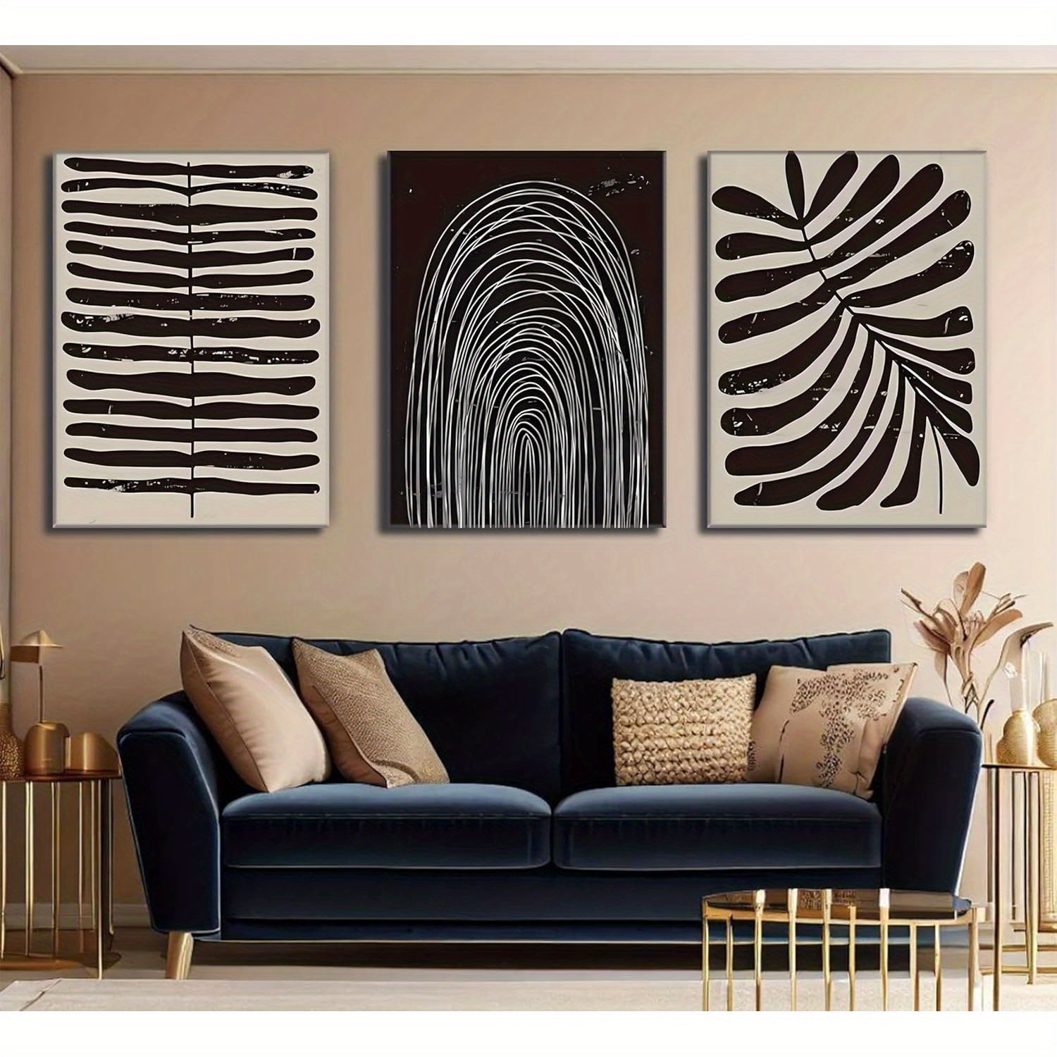 Abstract Neutral Line Art Minimalist Modern Wall Decor