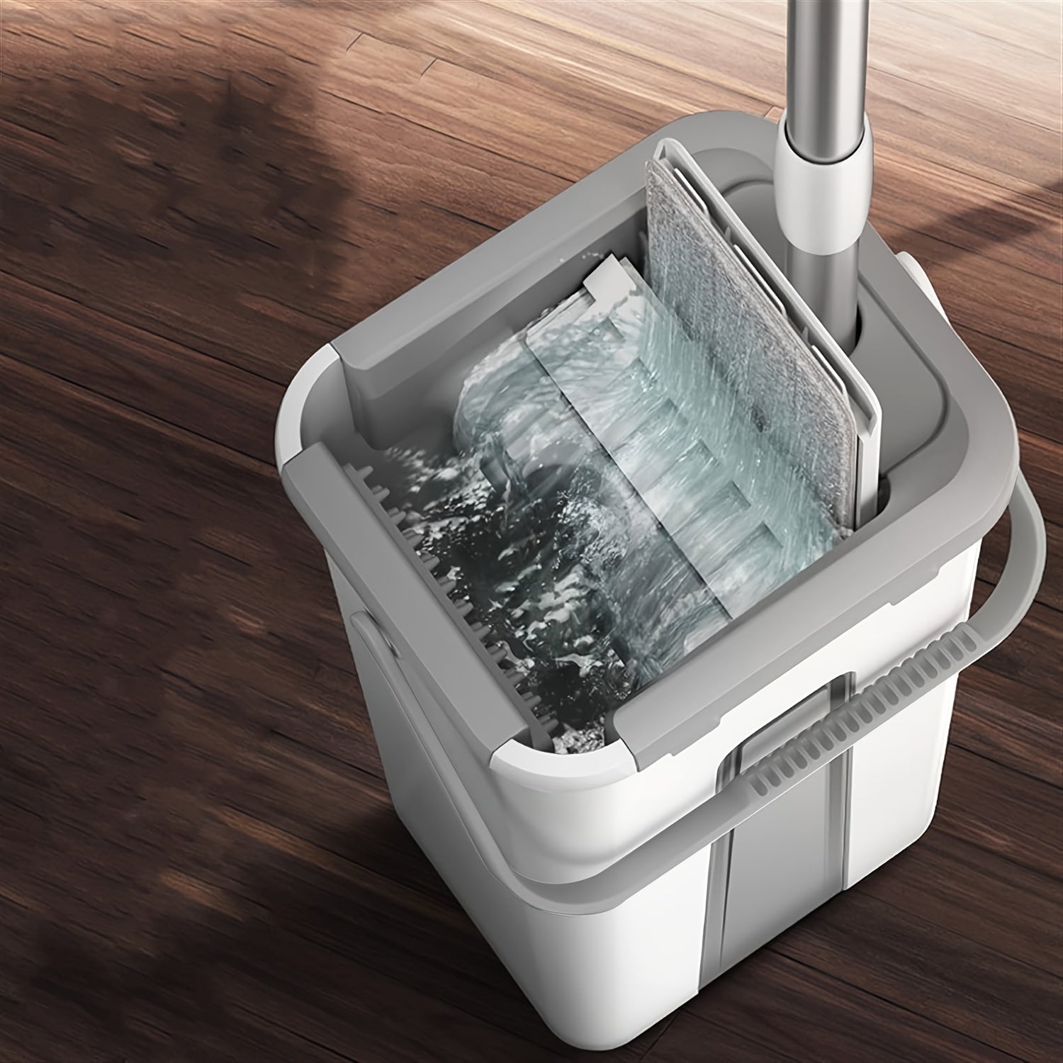 Effortless Clean WetDry Mop with Scraper  Bucket